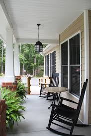 Front Porch Of Home Near Farmville Love The Black Rocking Chairs Light Fixtures Porches Virgin Rocking Chair Front Porch Rocking Chair Porch Porch Rocker