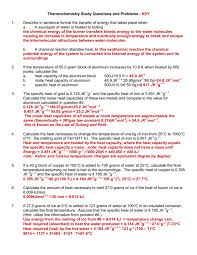 Δ9 (#ln< = $ ! Thermochemistry Study Questions And Problems
