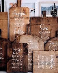 Picture Of A Rustic Seating Chart Made Of Wooden Cutting