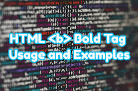 HTML Bold Tag Usage and Examples – POFTUT