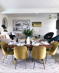 My Love Affair With Velvet Dining Chairs Living After Midnite Mid Century Dining Room Mid Century Dining Room Tables Velvet Dining Chairs