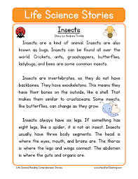 Found worksheet you are looking for? Insects Life Science Reading Comprehension Worksheet Have Fun Teaching