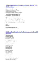 Check spelling or type a new query. Lirik Lagu Randy Pangalila Ost Nada Cinta