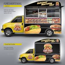 50 Truck Mockup Psd For Trucks Branding Free Premium Downloads Food Truck Design Food Truck Truck Design