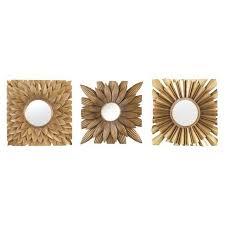 3 Piece Antique Gold Decorative Mirror Set Mirror Decor Mirror Set Decor