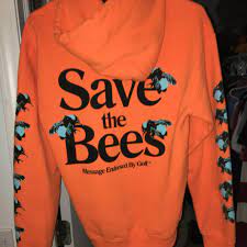 Bee kind hoodie hooded sweater sweatshirt save the bees water based eco ink high quality print soft fleece lining unisex nature bees be kind. Wts Save The Bees Hoodie In Small Ofwgkta