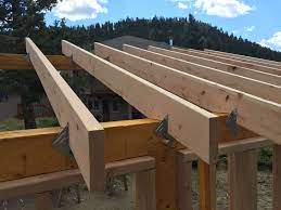 2x8 Rafters Are Secured With Hangers Hurricane Clips Backyard Sheds Outdoor Pergola Backyard Patio