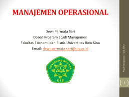 Dosen memberikan pengantar tentang materi yang akan dibahas 2. Pdf Manajemen Operasional Dewi Permata Sari Academia Edu