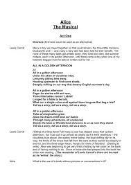 Alice The Musical Script
