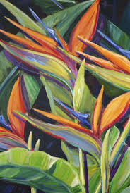 Dancing Birds Bird Of Paradise Flowers Wall Mural Wallsauce Uk Paradise Flowers Paradise Painting Birds Of Paradise