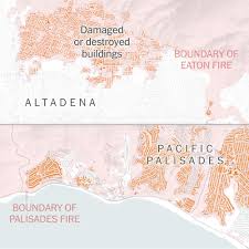 Eaton and Palisades Fires: Maps, Photos ...
