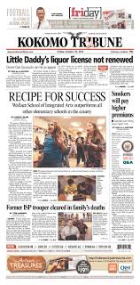 This Is A Well Done Front Page And An Example Of A Striking Newspaper Layout The Paper Effectively Included Four Ar Newspaper Layout Elementary Schools Kokomo