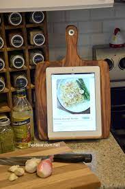 Diy Ipad Holder Homemade Gifts For Mom Diy Mothers Day Gifts Kitchen Ipad Holder