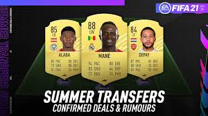 Riesenauswahl an werkzeug und baumaterial. Fifa 21 New Confirmed Summer Transfers Rumours W Mane Alaba Depay More