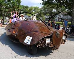 Roach Car In The Houston Art Car Parade Photograph Courtesy Of Wally James Weird Cars Art Cars Monster Trucks