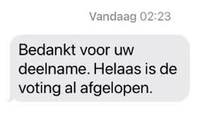 Organisatie ebu komt nu met het schaamrood op de kaken met de aangepaste uitslag. Pln Qup7kqggm