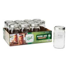 Das hübsche glas mit rautenmuster ball mason jar quilted 350 ml macht sich besonders toll für getränke und smoothies. Ball Quilted Crystal Class Mason Jars Regular Mouth 4 Oz 12 Pack Walmart Com