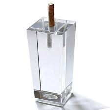 4 Inch Pyramid Acrylic Furniture Diy Legs Clear Glass Bookcase Feet For Coffee Table End Tables Sideboard Buffe Acrylic Furniture Glass Bookcase Furniture Legs
