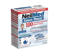 Eau de mer filtrée : Sinus Rinse Sachets 100 Unites Neilmed Vaporisateur Nasal Jean Coutu