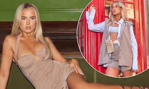 Molly-Mae Hague wows in nude mini dress for London shoot | Daily Mail Online