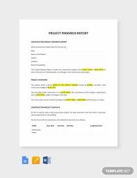 Free 15 Sample Project Progress Reports In Pdf Google Docs Ms Word Google Pages