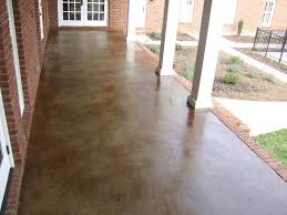 7 Ways To Add Character To A Concrete Porch Our Storied Home Concrete Stain Patio Concrete Patio Stained Concrete Porch