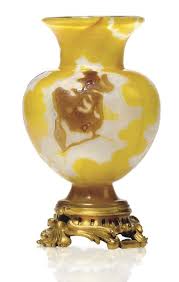 Emile Galle 1846 1904 A Marqueterie Sur Verre Glass Vase Circa 1900 Christie S Emile Galle Vases Maitre Verrier