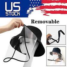 Removable Dual Use Anti Spitting Protective Hat Fisherman Hat Face Shield Masks Full Face Mask