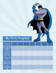 Batman Weekly Potty Training Chart Potty Training Tips