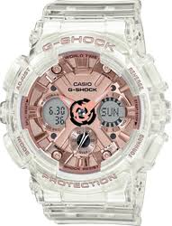 Buy casio womens watches for women from authorized online store casioindiashop.com with genuine casio warranty. G Shock Women Transparent Rose Gold Watches By Casio