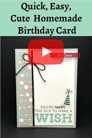 From there, attach the buttons and draw lines for the balloon strings. Need A Birthday Card Quick Easy Cute Homemade All Describe This Card This Is The Perfect Birthd Birthday Cards Simple Birthday Cards Card Making Birthday