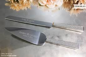 Personalized Glitter Wedding Cake Knife And By Letstietheknot With Images Personalized Wedding Cake Knife