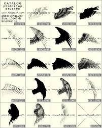 Hand drawn angel brushes and psd pack etched angels brush pack. Photoshop Brushes Angel Wings