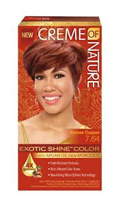 You can see thousands of images and videos of nicole's work at: Amazon Com Creme Of Nature Exotic Shine Color 7 64 Bronze Copper Chemical Hair Dyes Beauty