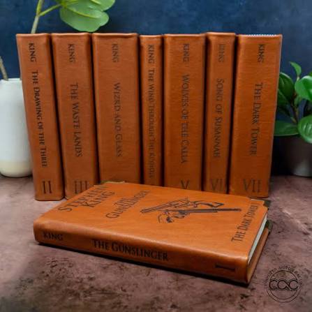 The Dark Tower, complete 8 book set, by Stephen King, leather re-bound —  Computer Aided Crafting