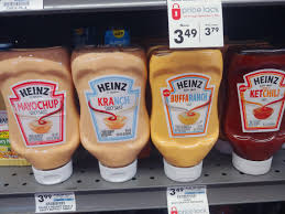 Heinz green and purple ketchup. Rcpun9ckqlw7dm
