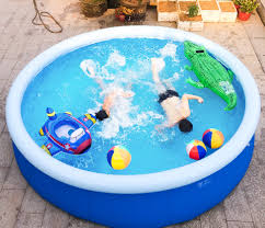 Family Swimming Pools With Air Pump 12ft X 36in Quick Set Inflatable Above Ground Funningweb Com In 2020 Swimming Pools Family Swimming Pool