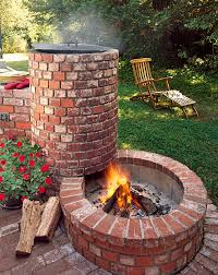 Octagon firepit with grill and rotisary; All About Built In Barbecue Pits This Old House