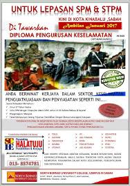 Pusat Pendidikan Sabah Pengambilan Pelajar Baru Dalam Bidang Keselematan Untuk Lepasan Spm Stpm Diploma Pengurusan Keselematan Program Di Jalankan Di Sabah Sepenuhnya Tidak Perlu Ke Semenanjung Syarat Kelayakan Memohon I