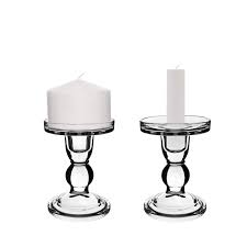 Richland hand blown glass lantern with wooden base $11.99. 2 Pack 3 5 Dual Use Taper Candle Stand For Pillar Or Taper Candlesticks Sidith Clear Glass Pillar Candle Holder Candleholders Candles Holders Urbytus Com