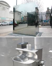 Artist Monica Bonvicini Has Created A Glass Cube Restroom Outside London S Tate Britain Gallery Th Restroom Design Public Restroom Design Toilet Design Modern