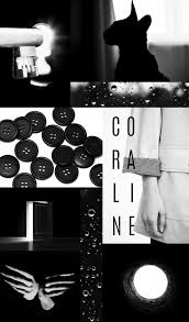 Black And White Collage Background Pinterest Shutxthefrickup B W Coraline Movie Aesthetic Collage Background Wallpaper Collage Edit Aesthetic Coraline Aesthetic Coraline Aesthetic Collage