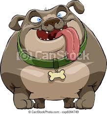Reducing the fat and calorie content of your dog's diet shouldn't mean reducing the nutritional value. Fat Dog On A White Background Vector Canstock