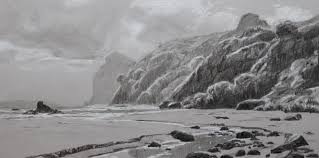 1600x1211 landscape drawings in pencil carbon pencils 6b 4b 2b and b they. How To Draw A Coastal Landscape Samuel Earp Artist
