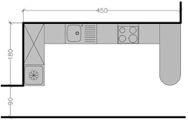 En l, en u ou en i, l'agencement d'une cuisine étroite n'est pas si limité ! Plan De Cuisine En L 8 Exemples Pour Optimiser L Espace Cote Maison