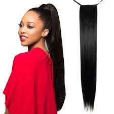They show beachy waves, and straight hair, cut in long layers, so you get a loosely defined diamond shape in a low ponytail. 30 Inches Straight Hair Ponytail Bandage Style Wig Ponytail Synthetic Fiber Hair For Women Hotsalehair Hair Extensions Wholesale