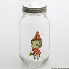 奈良美智 ストレージジャー 大 900ml オンナノコ 3 ラムフロム アートグッズ デザイングッズの通販サイト 奈良美智 奈良 デザイン