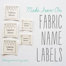Align the design on the side of the koozie and press into place. Make Diy Iron On Fabric Name Labels The Diy Mommy
