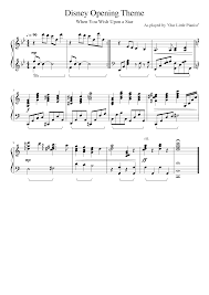 Disney intro (easy piano tutorial) : Disney Opening Theme Sheet Music For Piano Solo Musescore Com