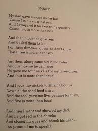 Where The Sidewalk Ends Poem To Introduce Money Value Funny Poems Where The Sidewalk Ends Childrens Poems